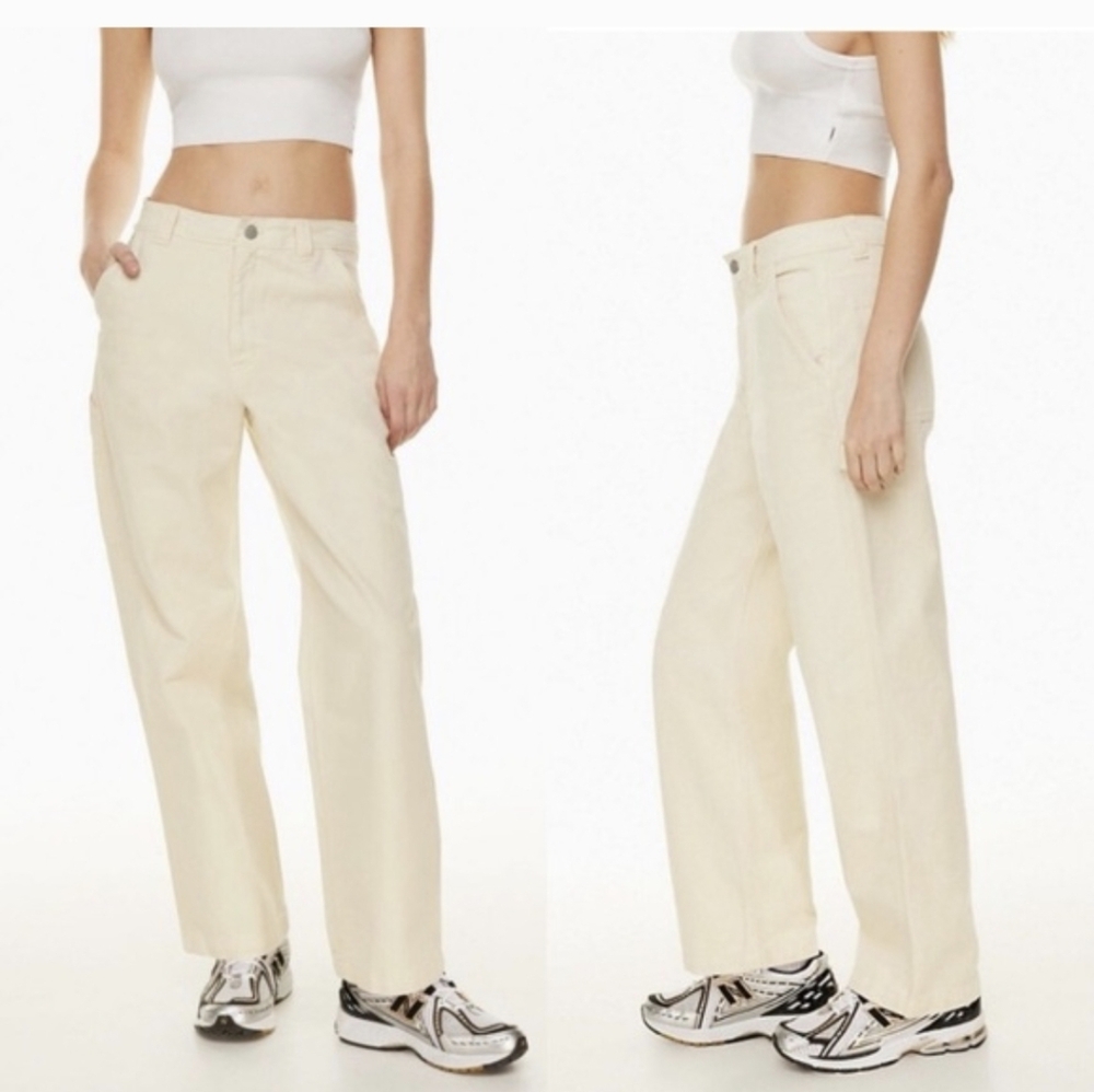 Aritzia TNA Greenwich High Waisted Relaxed Twill Carpenter Pants Baggy Cargo 12